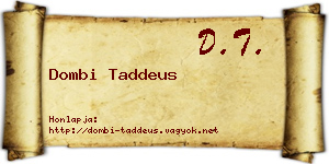 Dombi Taddeus névjegykártya
